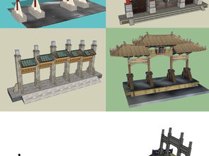 精品牌坊SU模型與CAD圖紙資源全解析