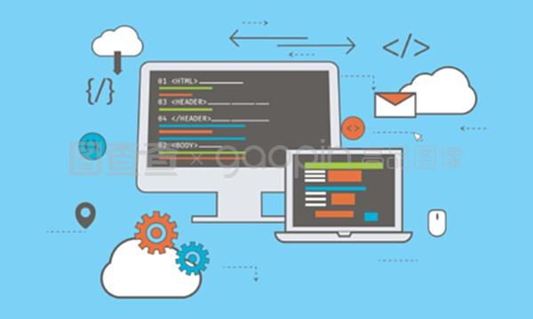 平面插圖 網(wǎng)頁(yè)開(kāi)發(fā)中的商業(yè)概念與技術(shù)表達(dá)